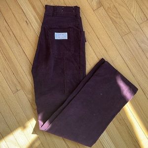 Classic Vintage BIG YANK purple corduroy painters pants size 23/24